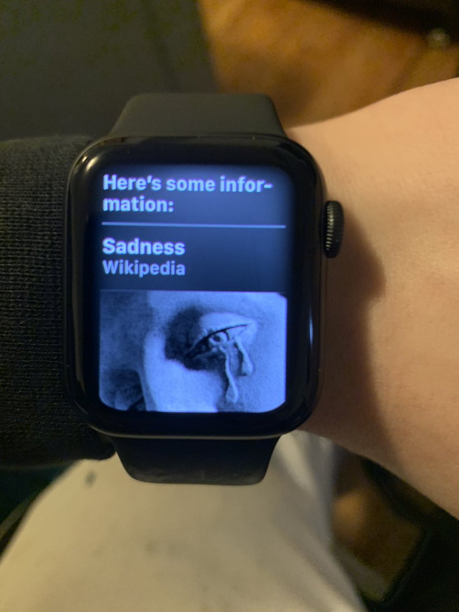 ScienceDaddys's tweet image. My watch randomly started talking and when I look at it I see this #EMOWatch #sadtech #applewatch #sadness