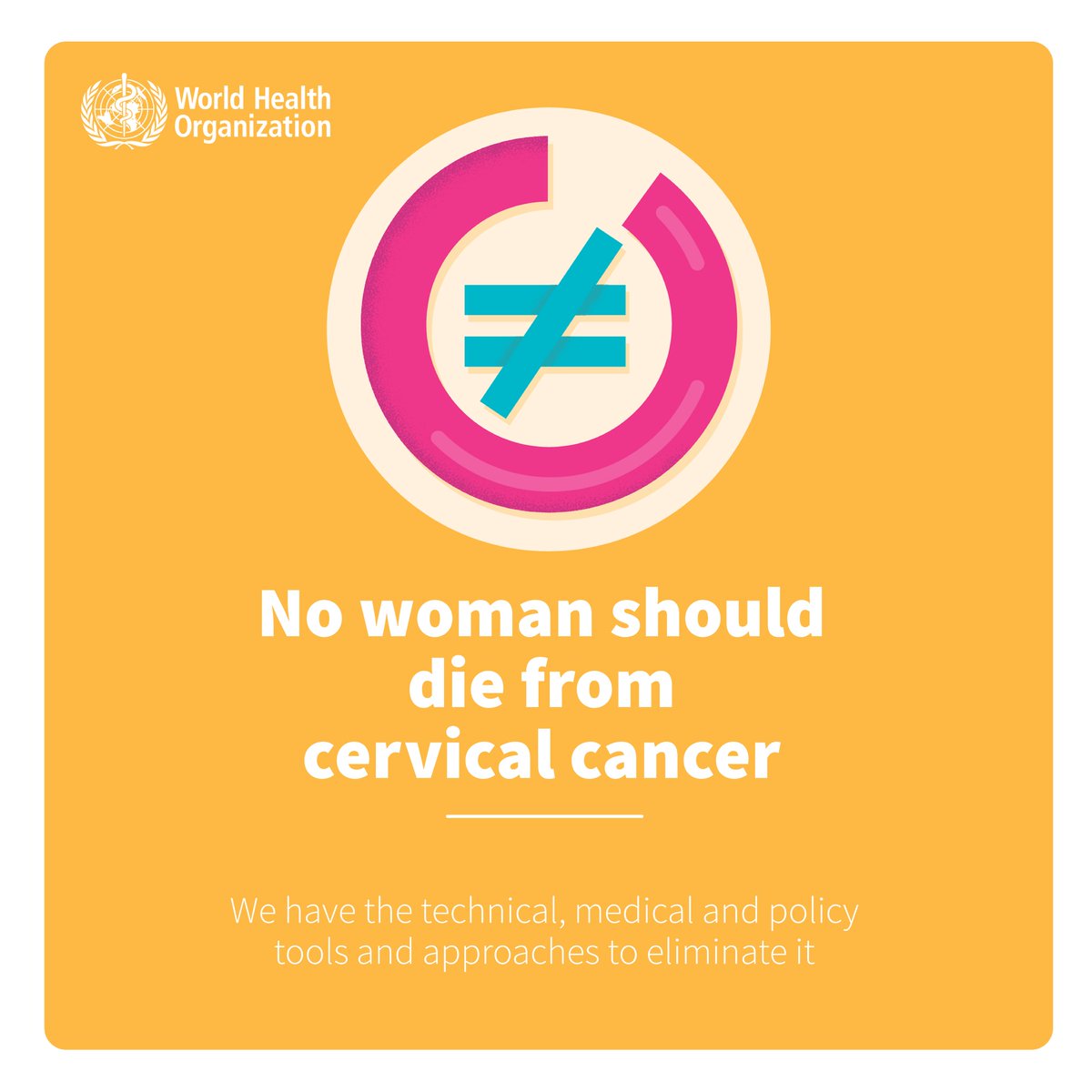 WHO's tweet photo. @pahowho @WHO_Europe @WHOEMRO @WHOAFRO @WHOWPRO @WHOSEARO No woman should die from #CervicalCancer. We have the technical, medical and policy tools and approaches to eliminate it.
The burden of cervical cancer falls on the women who lack access to health services.
#CervicalHealthMonth https://t.co/dtdtZ2GT0k