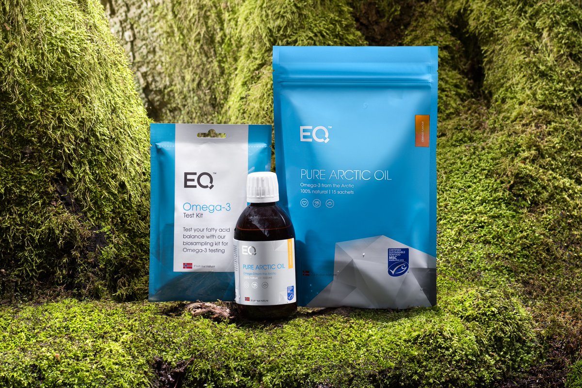The nutritional value of EPA and DHA #fattyacids 🐟 in EQ Pure Arctic Oil is increased by 20%! Now you get even 2140 mg of total EPA + DHA per 15 ml. #eqology #omega3 #fishoil