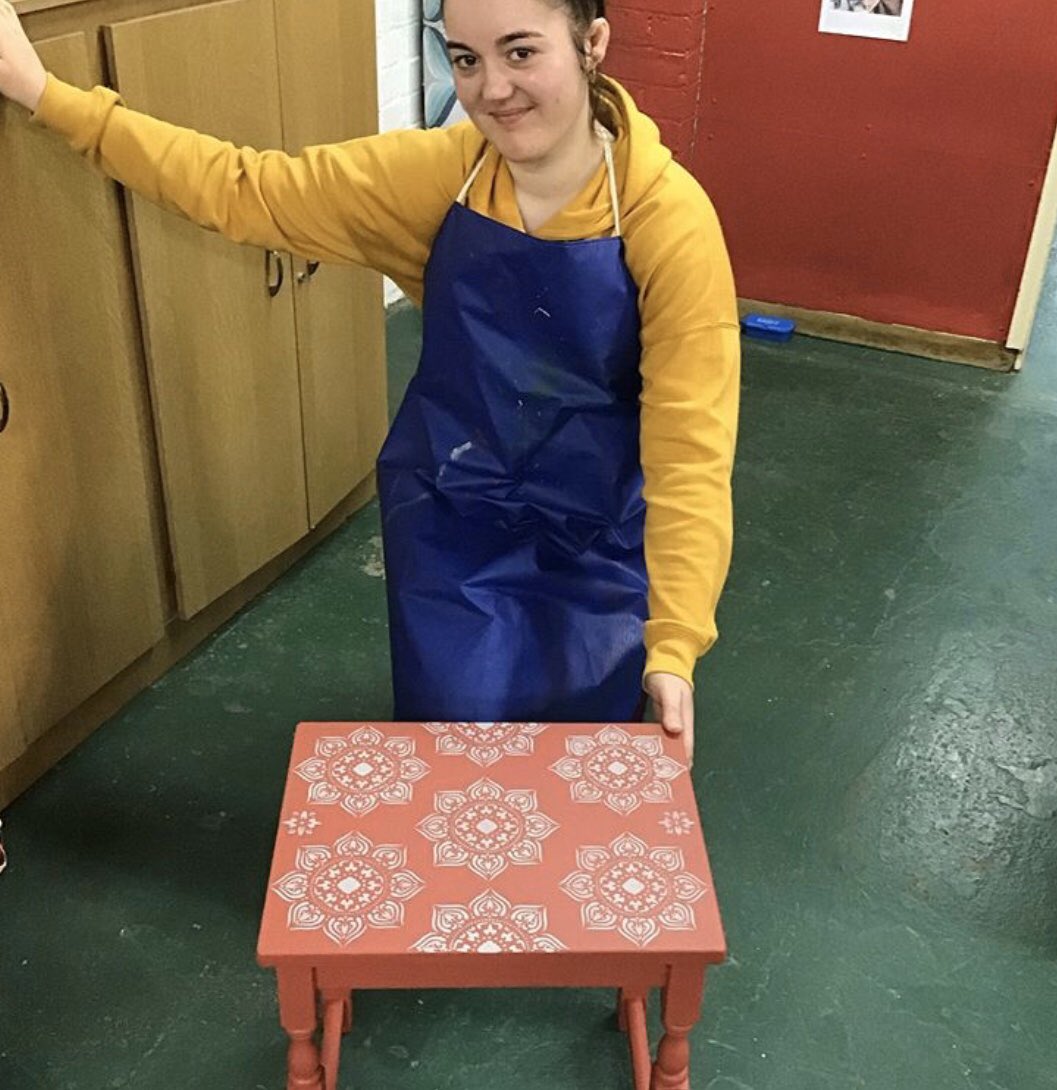 ilsnorthop's tweet photo. P4's Workskills with some of the furniture they finished today with stencils and waxing 🥰 upcycled furniture/ modern homes #upcycleing #furniture #ilsnorthop #colegcambria #handmade #art #craft #uniquegifts https://t.co/FYvXNMP1XU