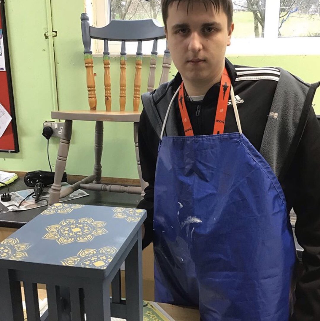 ilsnorthop's tweet photo. P4's Workskills with some of the furniture they finished today with stencils and waxing 🥰 upcycled furniture/ modern homes #upcycleing #furniture #ilsnorthop #colegcambria #handmade #art #craft #uniquegifts https://t.co/FYvXNMP1XU