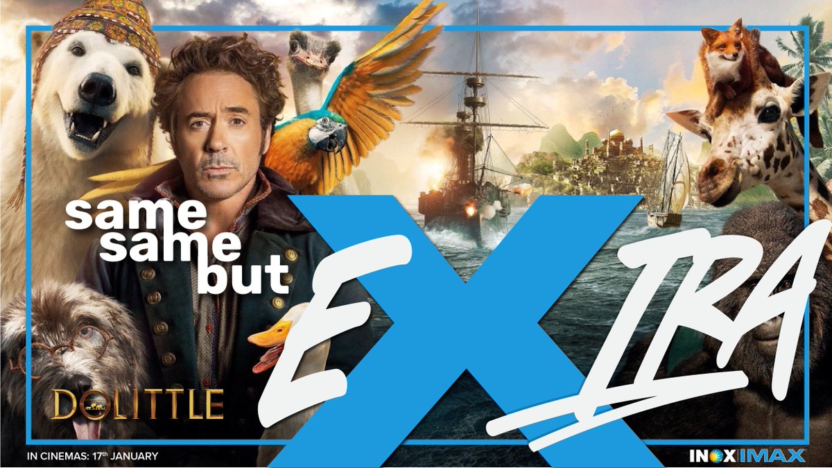 INOXMovies's tweet photo. Enter into the world of Dr Dolittle, this January 17th. Watch #DolittleMovie at #INOXIMAX, for the most immersive experience.
@DolittleMovie @RobertDowneyJr @UniversalIND @TomHolland1996 @JohnCena #EmmaThompson #DolittleAtINOX @IMAX https://t.co/lOqPiTNBp3