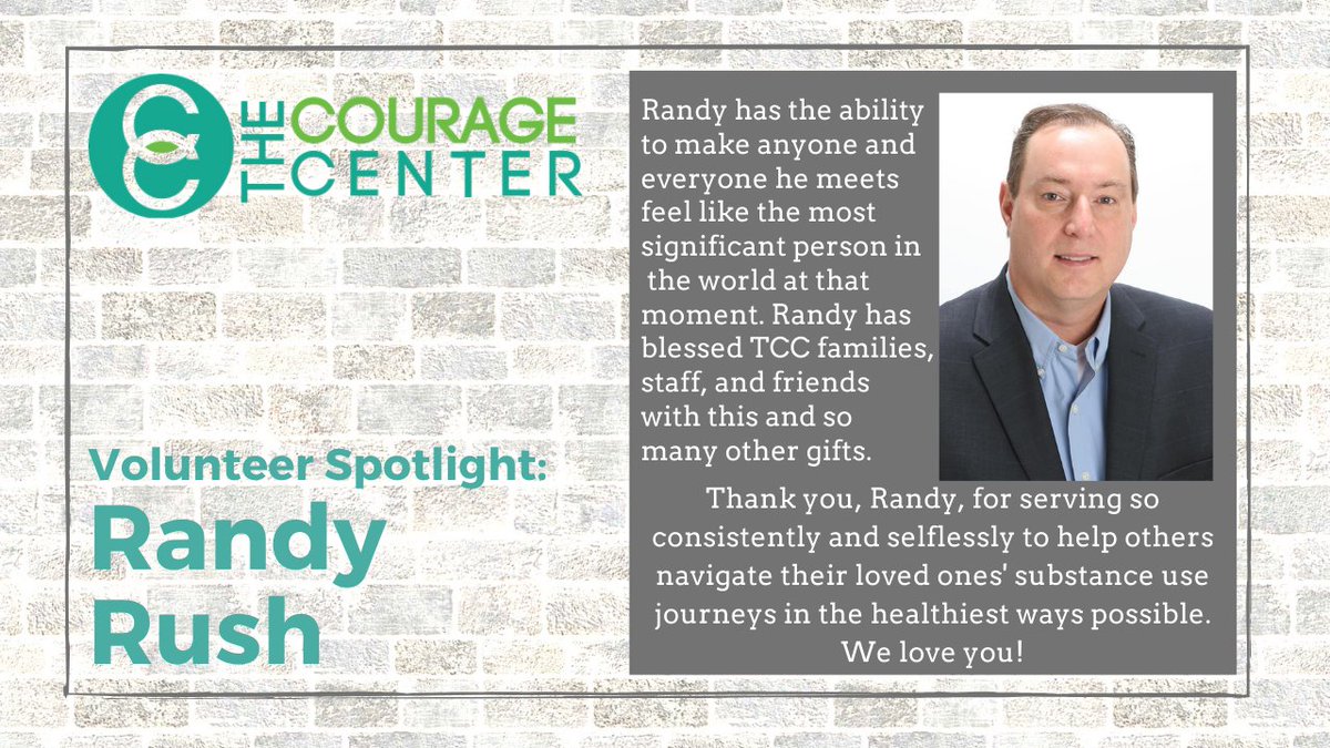 CourageCenterSC's tweet photo. Randy Rush goes above and beyond for The Courage Center. From helping 40+ families as a Family Recovery Coach to supporting our Valentine's Day Celebrity Breakfast, to serving on the board, Randy is always there when we need him. #CourageIs #WhatWeDoWhoWeAreWednesday https://t.co/FB2frlvTil