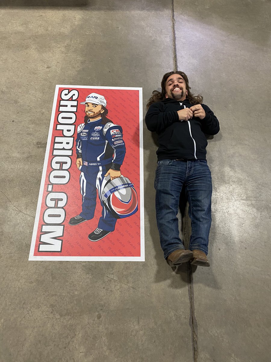 RicosTrailer's tweet photo. Rico will be signing at the van at 1pm today and then in the pits after the races. FREE sunglasses with mullet hat today! (Trackside only) https://t.co/ZIxHRkfZA7