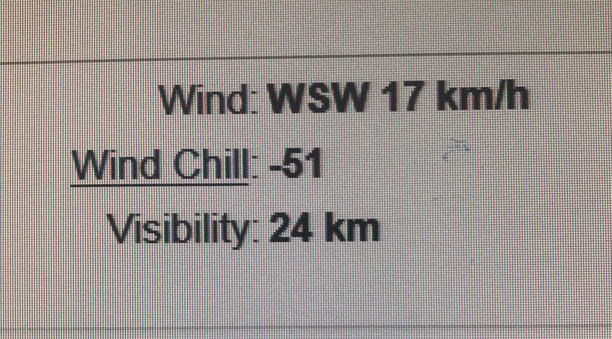 WrayMorrison's tweet photo. We’ve done it YXE! -50 with wind chill. Congrats everybody! https://t.co/MoXJmQthsz