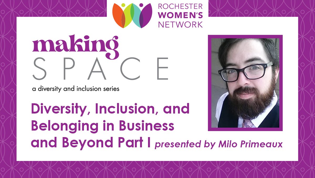 RwnSocial's tweet photo. Diversity is as much about what makes us alike as it is about what makes us unique. Join guest speaker Milo Primeaux, Esq. for part one of this three-part series in embracing diversity.
January 29, 2020 ▪ 7:45AM
395 Westfall Road, Rochester
Register: https://t.co/ijBIcQV2Py https://t.co/3mcEADpQWm