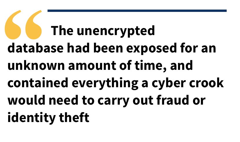 DataSecure2's tweet image. The files contained a range of personally identifiable information (PII) of working professionals, including their names, phone numbers, addresses, dates of birth, and national insurance numbers.

The unencrypted database had been exposed for an unknown amount of time