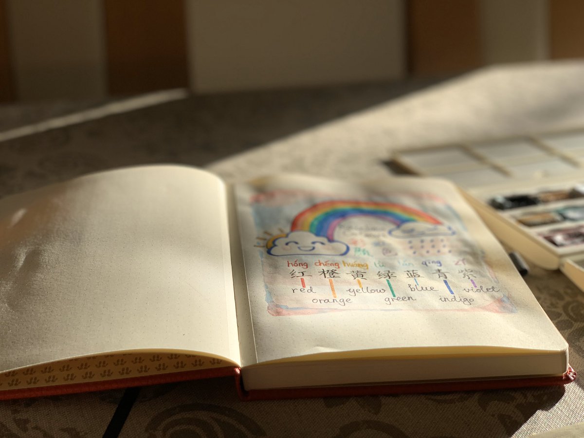 gracepanuk's tweet photo. I tried and I failed when they were babies. When I decided to dump it, they suddenly feel interested in learning Chinese! So I’ve promised them to make our own Chinese book, and today is the start. #learnchinese #rainbow #colours #colors https://t.co/OhXMyPxHaO