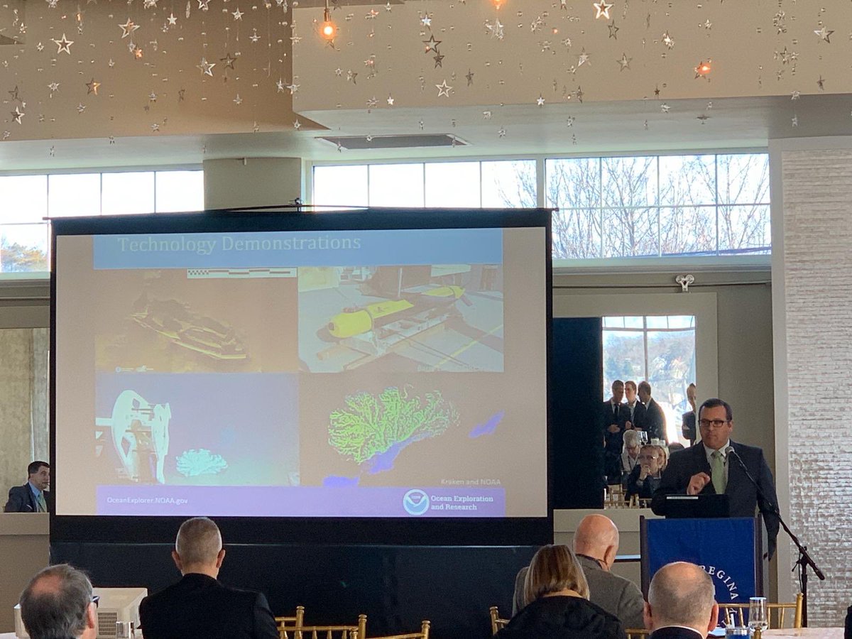 KrakenRobotics's tweet image. @oceanexplorer is here at the @BlueSymposium talking about Ocean Technologies that are Enabling the #BlueEconomy and Kraken is proud to be part of this. #SeaVision and #KATFISH we’re used on the NOAA R/V Okeanos Tech Demo in 2019. #CanadasOceanCompany