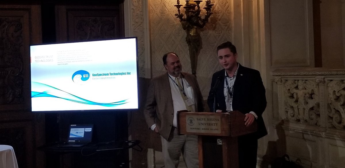 BlueSymposium's tweet photo. GeoSpectrum Technologies was just presented a Rising Tide award for their development of acoustic systems for science, defense and commercial applications. #BIS2020 #RisingTideAward https://t.co/qLt3CiA17f