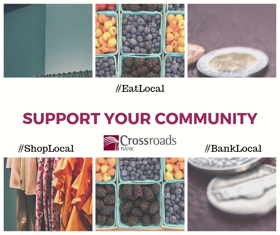 CrossroadsBank's tweet photo. Guess what day it is? #GoLocalWednesday #BankLocal #EatLocal #ShopLocal https://t.co/2cpmjXLbVz