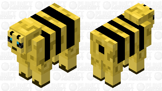 realistic bee Minecraft Mob Skin