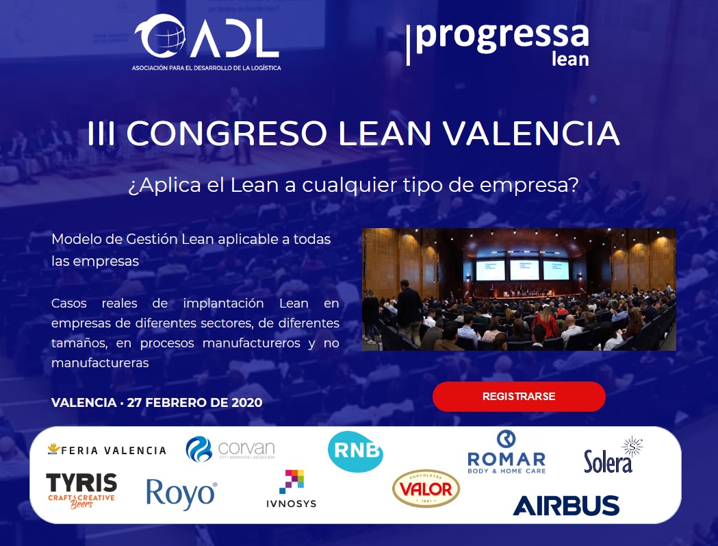 progressalean's tweet photo. Desde PROGRESSA LEAN estamos encantados de invitaros al III Congreso Lean, que se celebrará el próximo 27 de Febrero en Feria Valencia, organizado de la mano de ADL Asociación para el Desarrollo Logística (Oficial) . 

Nos olvides reservar tu plaza !!!
https://t.co/pvhVovbEFa https://t.co/H0lsDwghvg