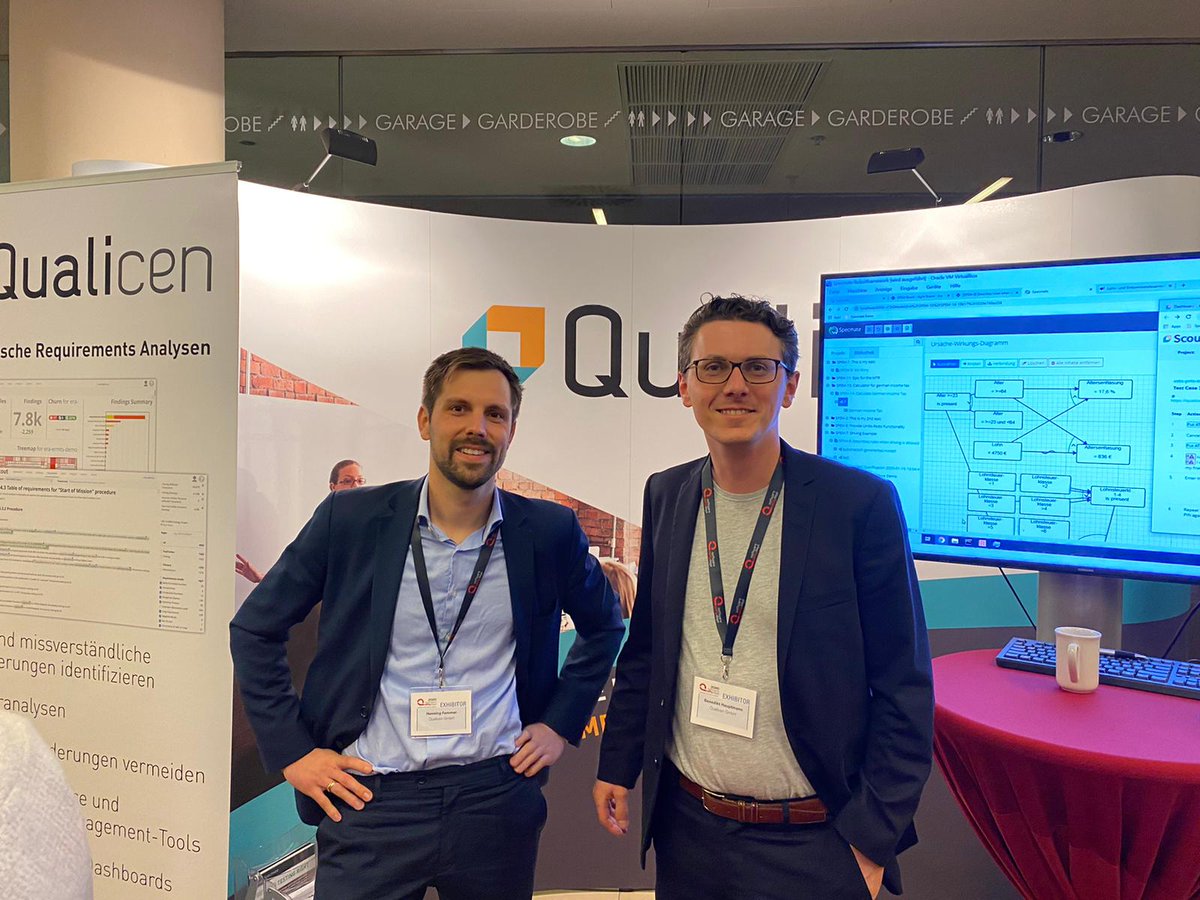 qualicen's tweet photo. Our co-founders Benedikt Hauptmann (@hauptmab) and @HenningFemmer would be very happy to meet you at the #swqd2020 exhibition either today or tomorrow!
#stopbysayhi #swqd #specmate #scout
#PicCredit: @mendezfe https://t.co/h2WTOm56wG