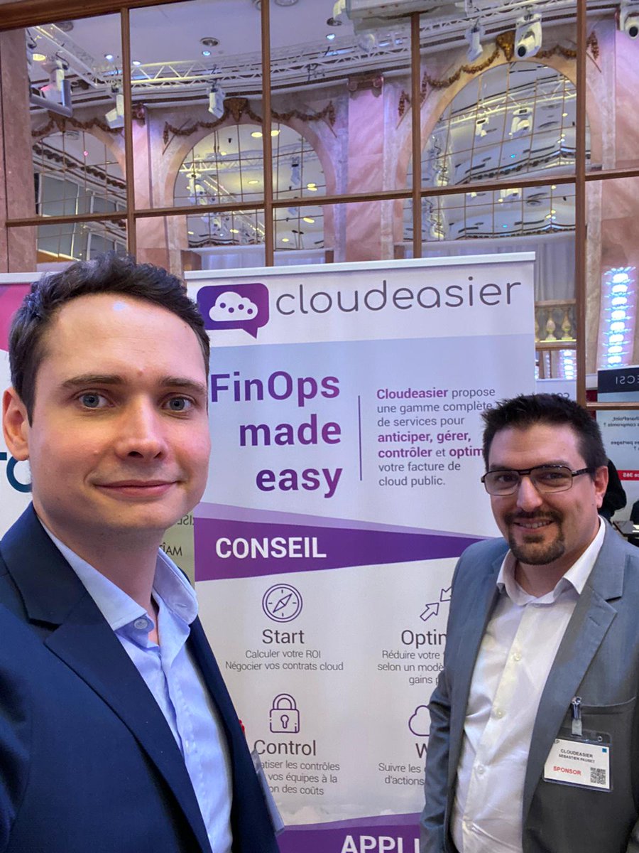 Cloudeasier (@cloudeasier) on Twitter photo I I PAUSE NETWORKING I I au #ITinnovationforum
@CRiP_asso
Nous vous attendons pour discuter gouvernance et optimisation de vos factures #cloud
#FinOps #GreenIT
<a href="/AymericTP/">Aymeric Thas-Pinot</a> <a href="/SebastienPauset/">Sébastien PAUSET</a> I I PAUSE NETWORKING I I au #ITinnovationforum
@CRiP_asso
Nous vous attendons pour discuter gouvernance et optimisation de vos factures #cloud
#FinOps #GreenIT
<a href="/AymericTP/">Aymeric Thas-Pinot</a> <a href="/SebastienPauset/">Sébastien PAUSET</a>