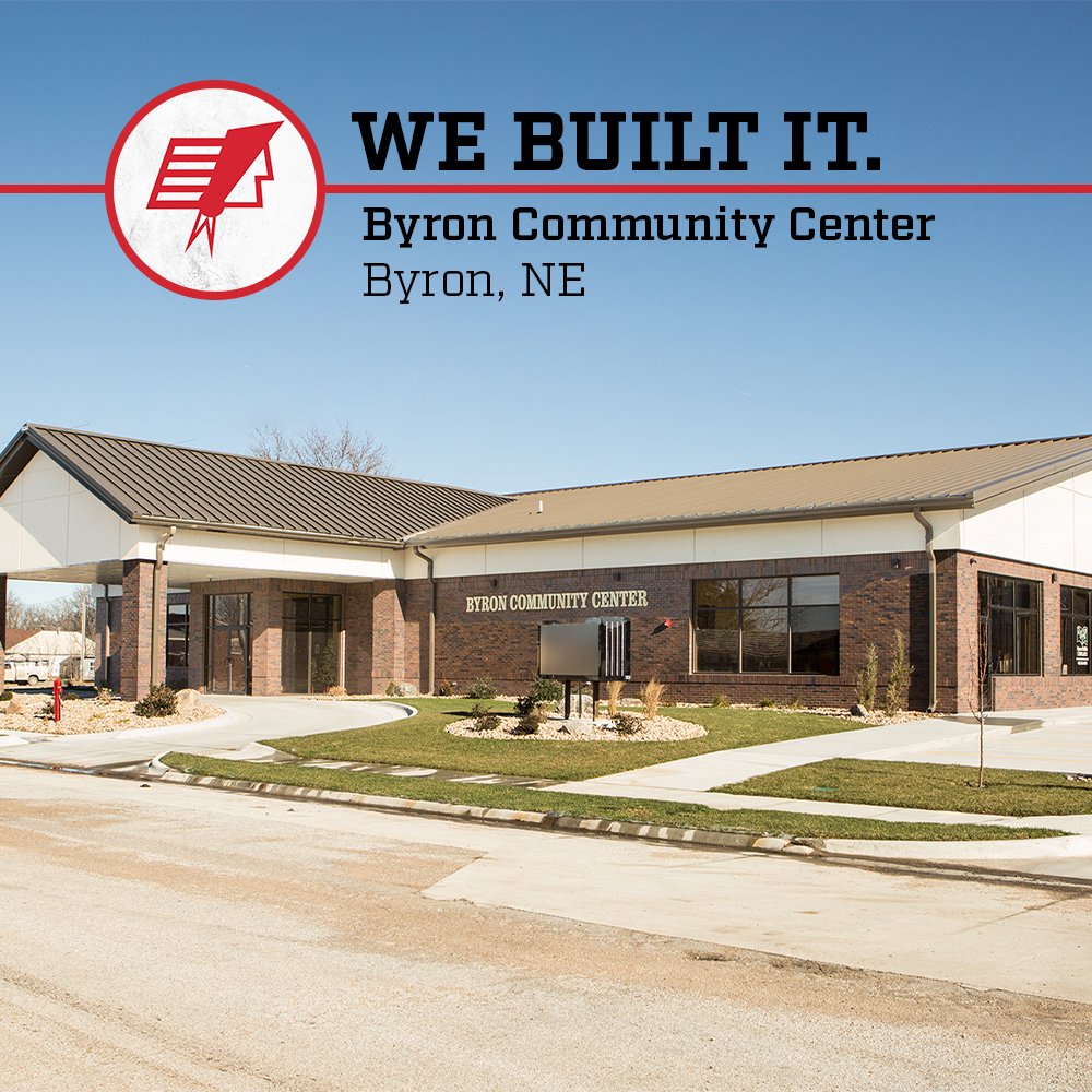 ChiefConst54's tweet image. #WeBuiltItWednesday showcases Byron Community Center this week. Byron Community Center was a 10,200 square-foot project with a 350 person capacity banquet room, a full service kitchen, a fitness room and space for the Byron Public Library. #DesignBuild #LeadLikeChief