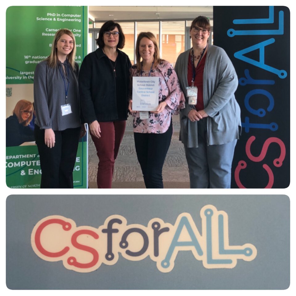 StephPlaisted's tweet image. Watertown CS &amp;amp; Gouverneur CS representing the NOCO STEM Ecosystem at the #CSforALLSCRIPT Symposium @north_stem