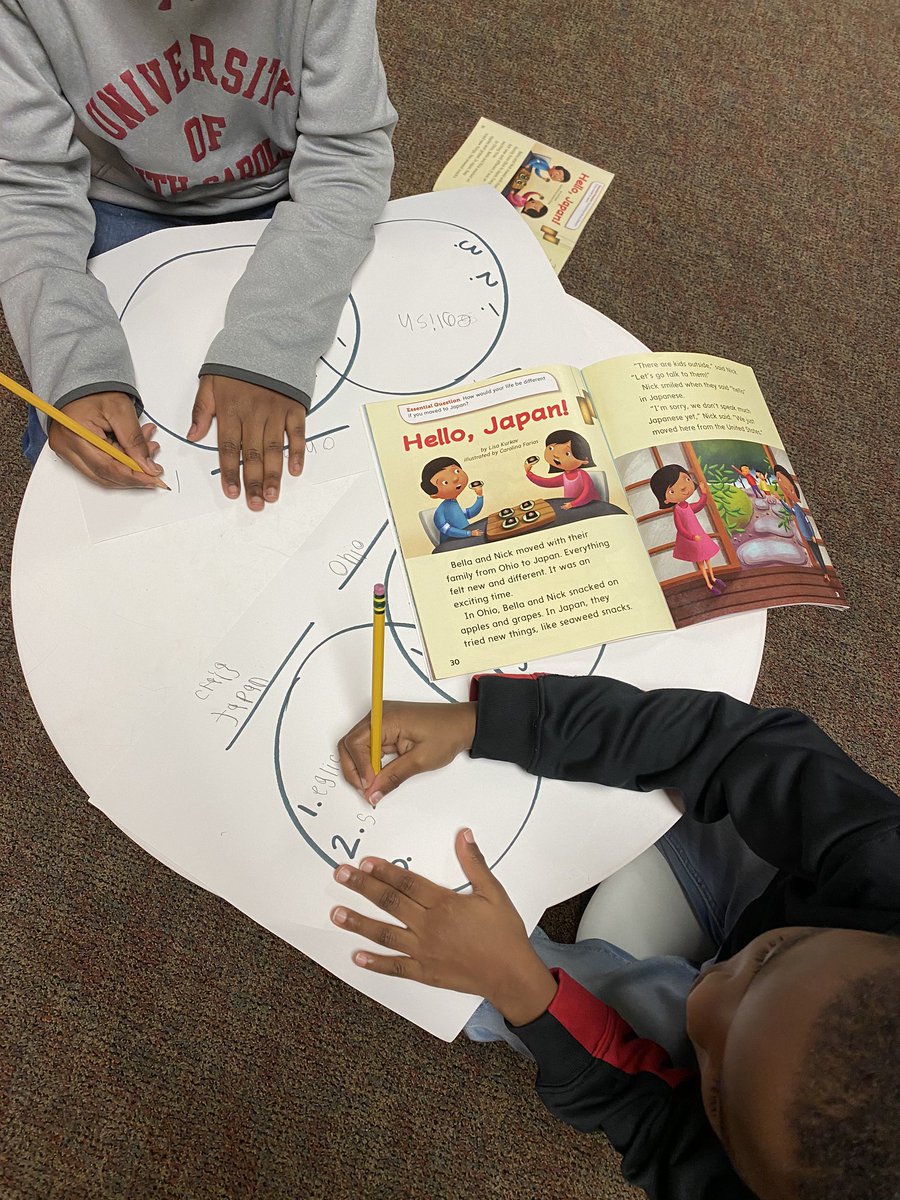 These firsties are using a Venn diagram to compare and contrast the schools in Japan and Ohio that we’re in our story! <a href="/lonniebnelson/">LonnieBNelsonElem</a> <a href="/RichlandTwo/">Richland School District Two</a> <a href="/InspireReaders/">Jessica Jones</a>