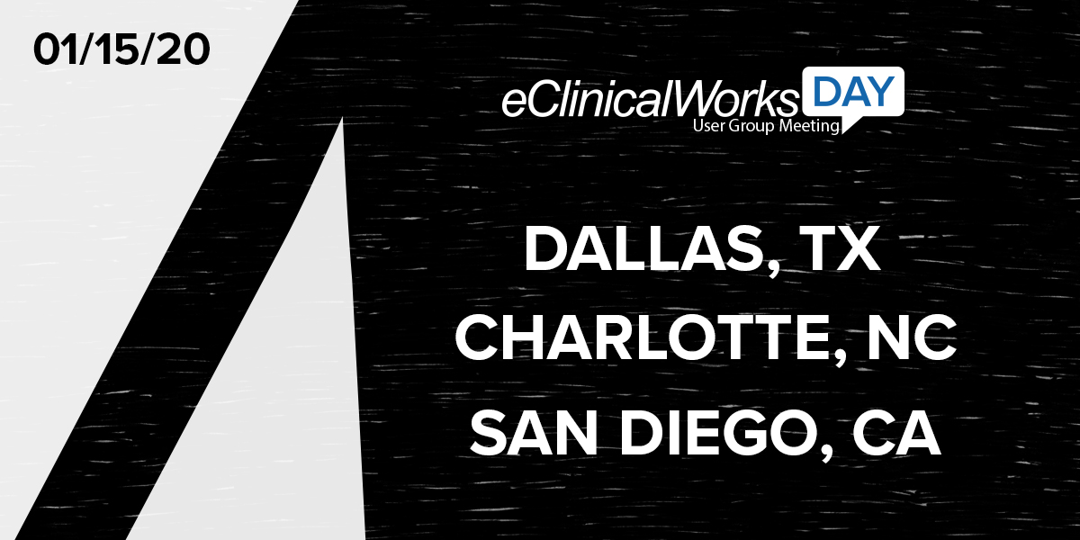 eClinicalWorks's tweet photo. If you’re in 1 of our #eCWDay locations, join us today for education, Q&A, and networking! Sign up here: https://t.co/AjEwjEZ0Xw https://t.co/5oVnNYN6II