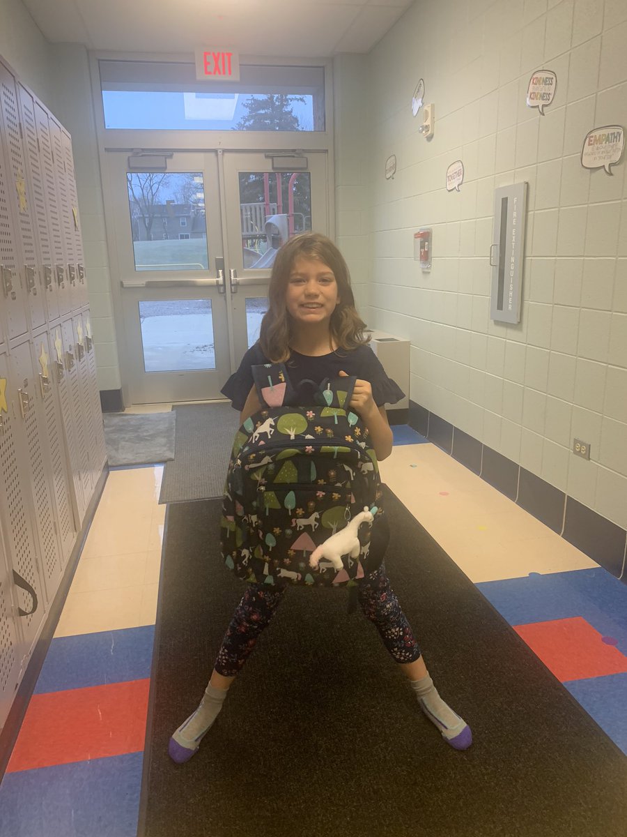 LisaPalese's tweet photo. Mrs. Palese bought me this new backpack because I’m working so hard, I’m earning my points AND I love UNICORNS! @MadesJCenter @MidValleyCoop https://t.co/kuspLxwmwQ