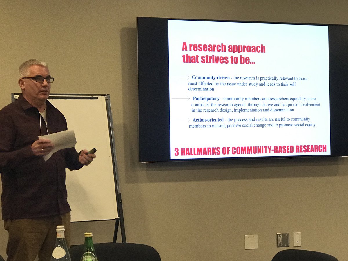 vmabboud's tweet photo. “If the community is fully engaged in each phase of the research project, there’s a greater likelihood that the work will have positive impact” Drs Stephen Dooley and Stuart Poyntz from @SFU @AshokaCanada ‘s #CCERF2020 https://t.co/hPZq7Wj0xg