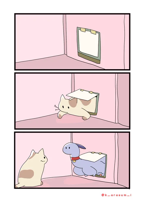 猫ドアのドラゴン #猫に育てられたドラゴン 