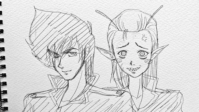 今日の夜のお絵描き。
宇宙海賊的な人達 