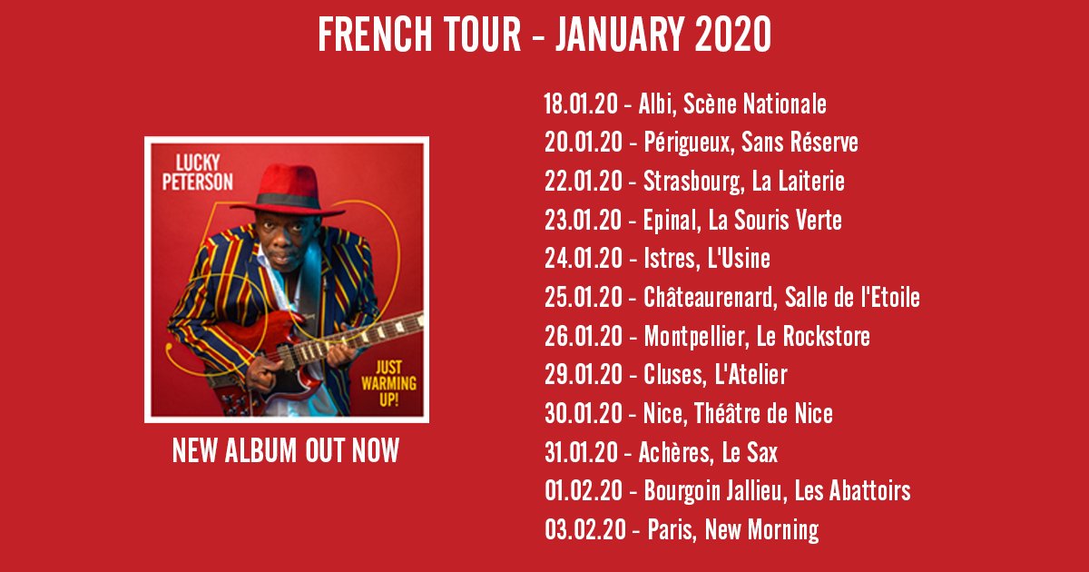 . <a href="/luckyperterson/">LUCKY PETERSON</a> about to play a bunch of gigs in France this month!

Save the date 📅☝
