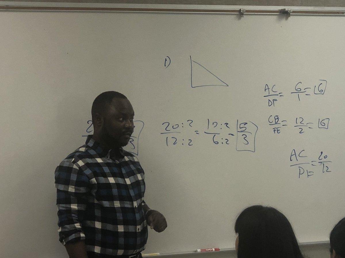 Shout out to J. Dimandja for exercising TLAC strategy “NO OPT OUT”; scaffolding questions to allow students to make deeper connections to reducing fractions while comparing similar figures. <a href="/WhoAreWe_SGA/">Sugar Grove Academy Middle School</a> <a href="/Principal_Reyna/">Orlando_Reyna</a>