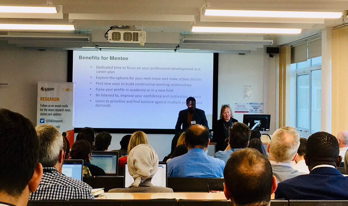 DMUresearch's tweet photo. .@DeborahCartmell and @Sseunkolade talk about their experiences of having and being mentors.
#DMUresearch #NextGenResearcher https://t.co/C9vmqR3EGq