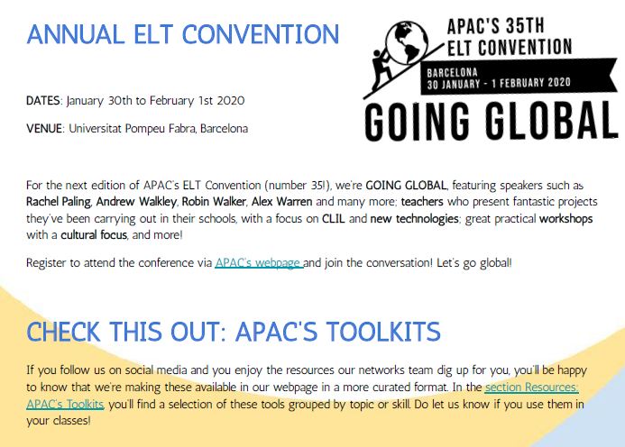 TrinityLCUK's tweet photo. Check out the details of this interesting convention that Trinity will be attending in Catalonia at the end of January! #ELT https://t.co/EV7U1BW7sI