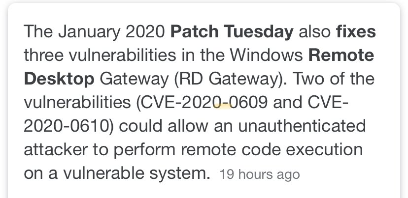 xenappblog's tweet photo. For all those @citrix Netscaler customers that did not patch as adviced before Christmas and got hacked, I’m sorry. Lesson learn, cool. Now go patch all Windows 10/2016/2019 as advised by @Microsoft yesterday! https://t.co/xdn9GQUelN