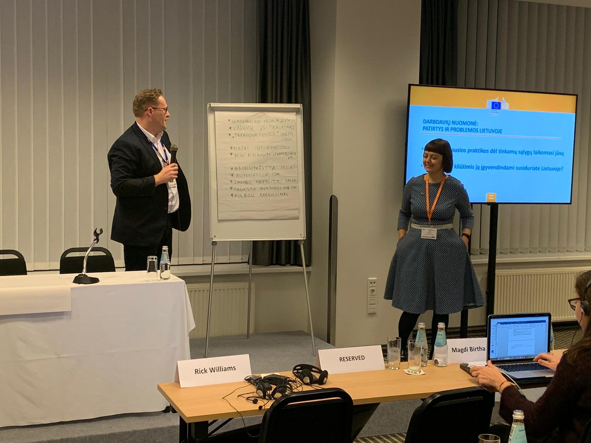 EU_Social's tweet photo. ✔️ Brussels 🇧🇪
✔️ Bucharest 🇷🇴
✔️ Warsaw 🇵🇱
✔️ Sofia 🇧🇬
✔️ Prague 🇨🇿
🔛 Vilnius 🇱🇹 
Our 6⃣th #EUvsDiscrimination workshop is taking place today! We're meeting national employers to discuss best practices on reasonable accommodation in the workplace for persons with disabilities. https://t.co/716fL6TWEb