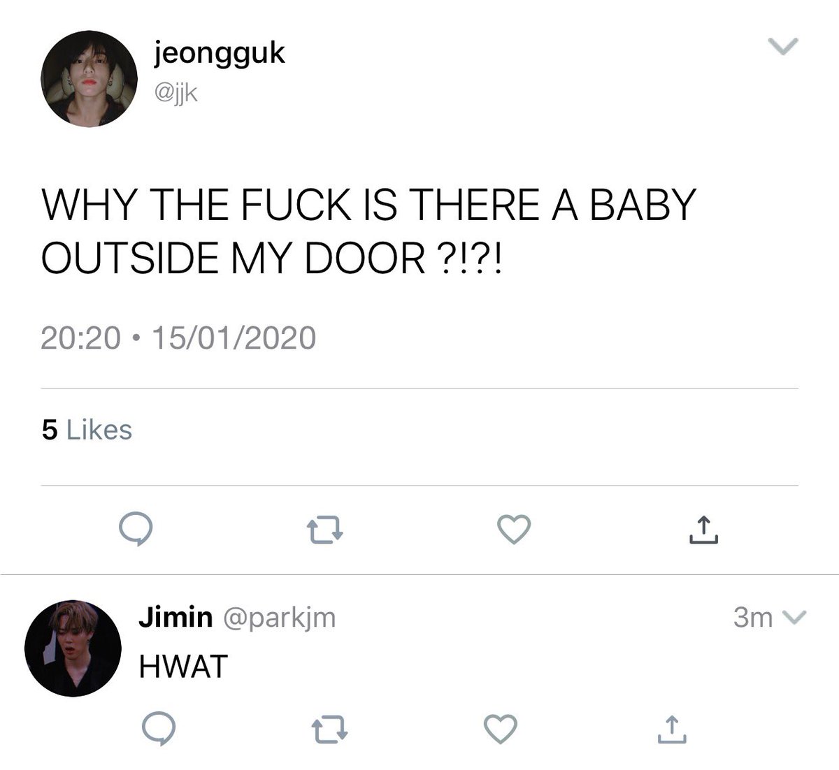 brattykv's tweet photo. #taekook abo au

Alpha Jeongguk’s life turns up side down when he comes home from a party to find a baby at his doorstep. 

Partying, hooking up, illegally racing quickly changes to sleepless nights, lots of crying &amp; stinky diapers. 

It’s hell or so he thinks. https://t.co/TdH6CbEwHT