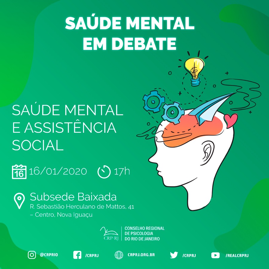 crprj's tweet photo. Será hoje, 15/01, a partir das 17h, na sede do CRP-RJ, no Centro do Rio,  1º evento da agenda de encontros "Saúde Mental em Debate", que percorrerá também os municípios de Nova Iguaçu, Petrópolis e Campos dos Goytacazes.

Mais informações pelo link https://t.co/9vtWZM47TQ. https://t.co/CuAZtr0d75