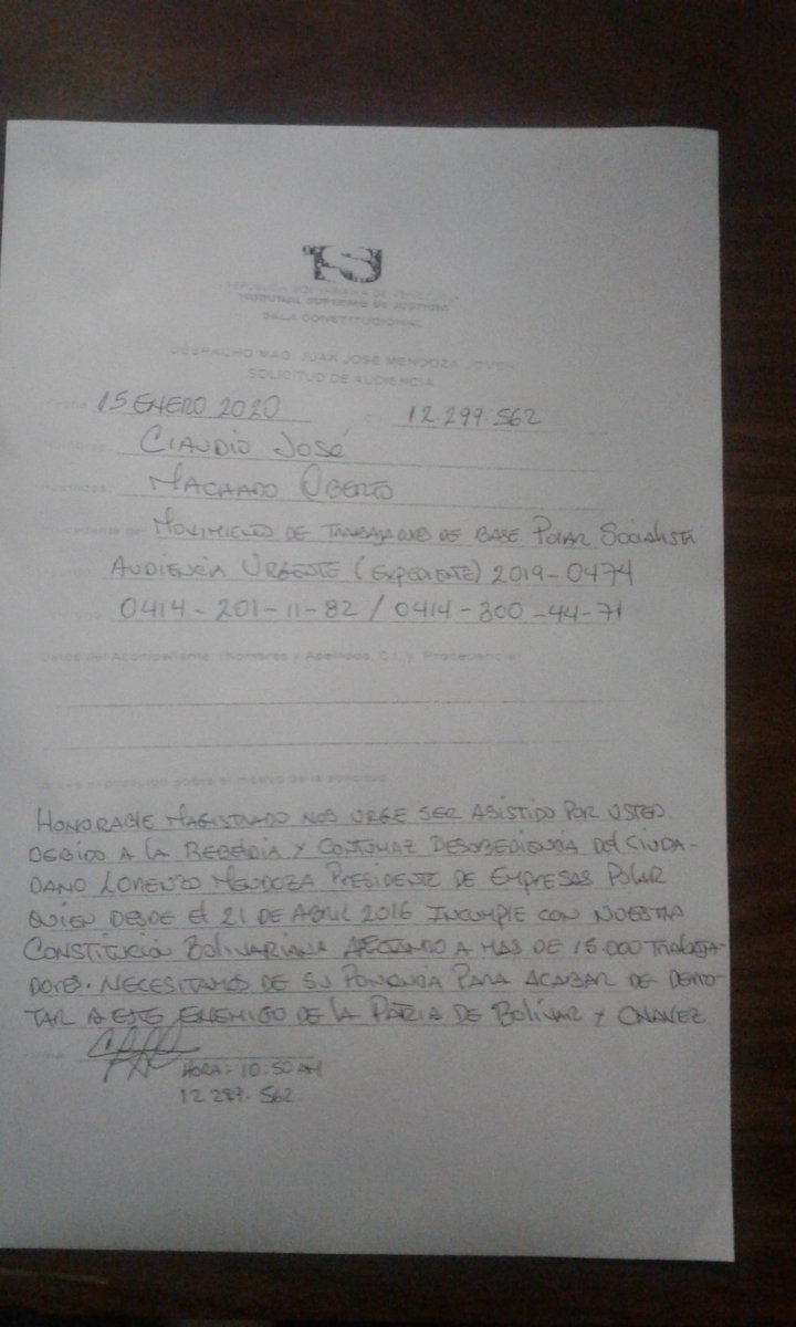 Supremacia321's tweet photo. .@MaikelMorenoTSJ .@TSJ_Venezuela Nosotros como Trabajadores d Base Seguimos Luchando contra este Desobediente a nuestra Constitución q es .@EmpresasPolar Magistrado Juan NOS URGEN SUS SENTENCIAS SUFREN NUESTROS HIJOS Y FAMILIARES SOMOS EL DÉBIL JURÍDICO PERO FUERTES EN RESISTIR https://t.co/FBxiQnBFSP