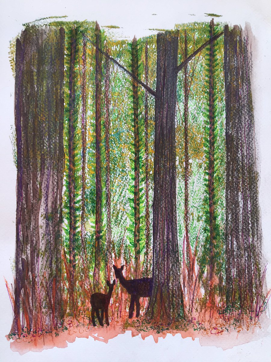 Mixed media experiments reworking a gelli plate print!
#gelliplate #gelliprinting #gelliprint #mixedmedia #print #printmaking #drawing #woods #deer #nature #natureinspiration #art #artist #illustration #illustrationartist #experiments #imagination #inaginationart