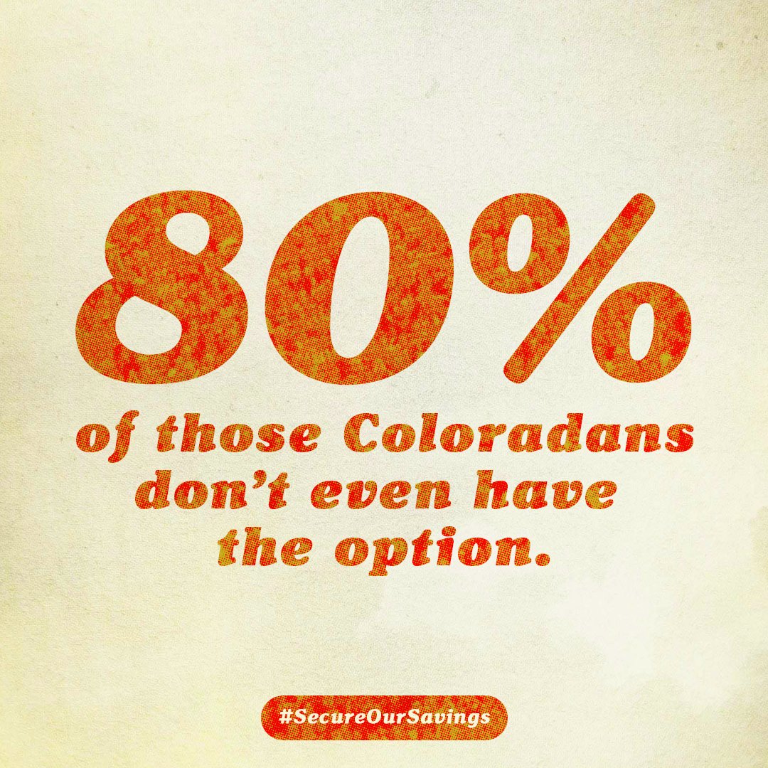 BellPolicy's tweet photo. Are you one in a million? Then you, like many Coloradans, need a better way to save for retirement. #SecureOurSavings #copolitics https://t.co/lKEJmwVgti