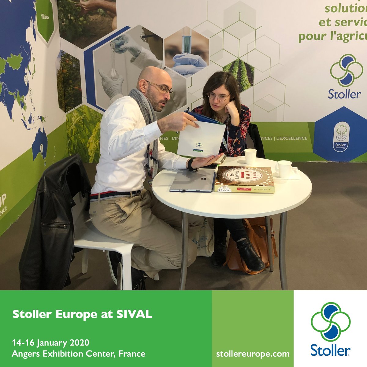 StollerEurope's tweet image. Second day at #SIVAL! The Stoller Europe team is waiting for you at the fair that is taking place in #Angers, France, until January 16.

Come visit us at stand 596, in Grand Palais hall, driveway I and discover how the #StollerTechnology can help you.

#SIVAL20 #ThisIsStoller