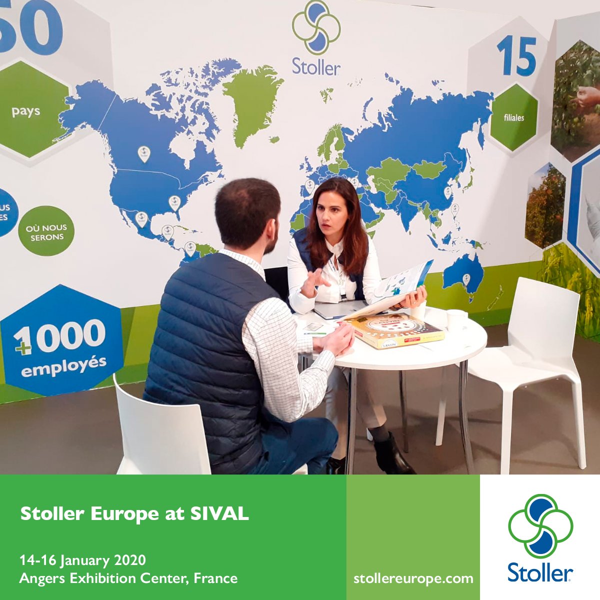 StollerEurope's tweet image. Second day at #SIVAL! The Stoller Europe team is waiting for you at the fair that is taking place in #Angers, France, until January 16.

Come visit us at stand 596, in Grand Palais hall, driveway I and discover how the #StollerTechnology can help you.

#SIVAL20 #ThisIsStoller