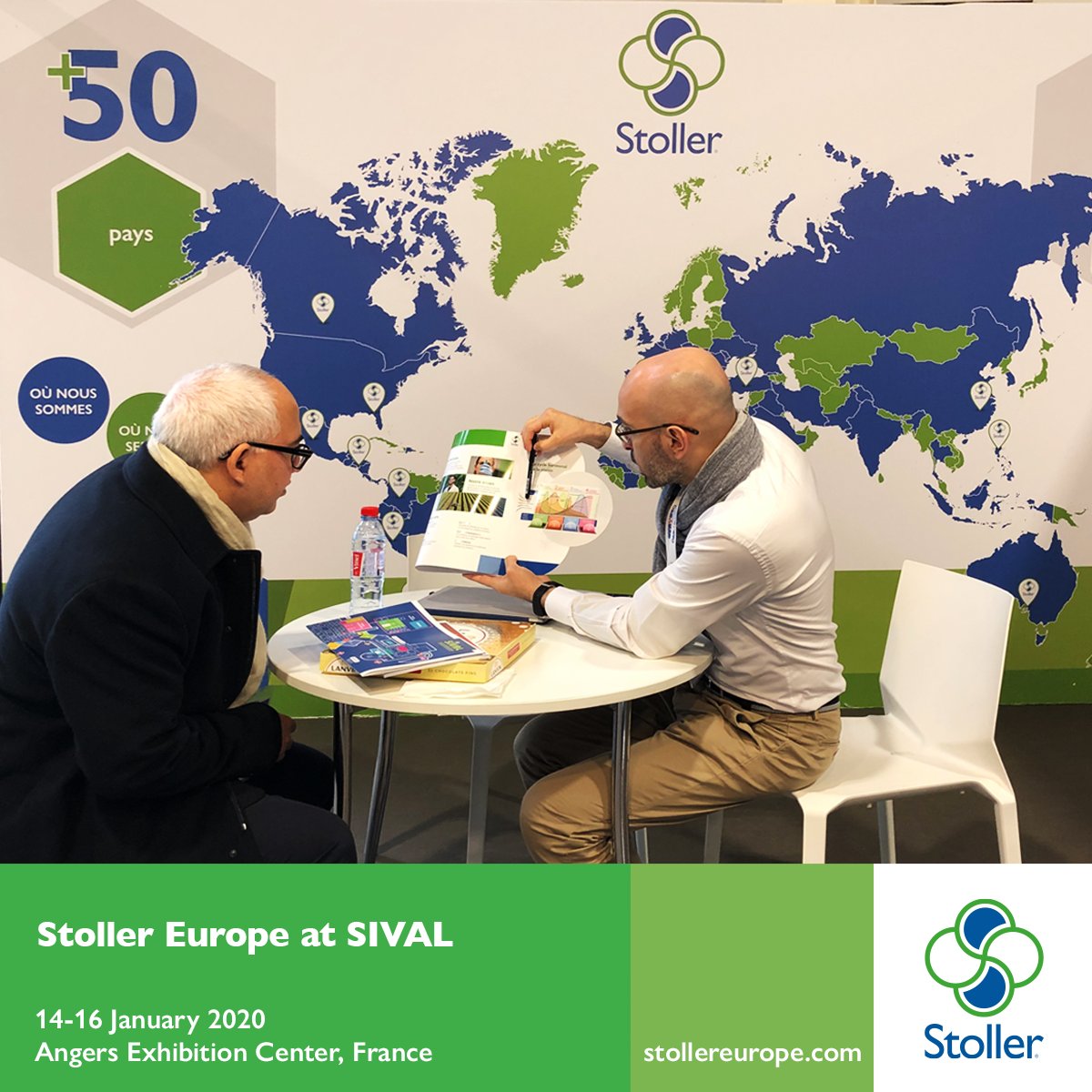 StollerEurope's tweet image. Second day at #SIVAL! The Stoller Europe team is waiting for you at the fair that is taking place in #Angers, France, until January 16.

Come visit us at stand 596, in Grand Palais hall, driveway I and discover how the #StollerTechnology can help you.

#SIVAL20 #ThisIsStoller