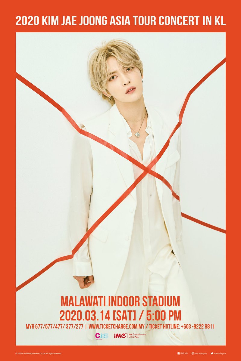 ViggouOfficial's tweet photo. 2020 Kim Jae Joong Asia Tour Concert in Kuala Lumpur
🕰 14 Mar 2020 (SAT) @ 5PM
📍 Malawati Indoor Stadium
🎫 RM677, RM577, RM477, RM377, RM277
Online Ticket Sales👉 18 Jan 2020 @ 12PM
详情&amp;新闻👉 https://t.co/n29CJFjCKa

#KimJaeJoong #2020KimJaeJoongAsiaTourInKL #金在中 #김재중 https://t.co/eOLLRtxzJv