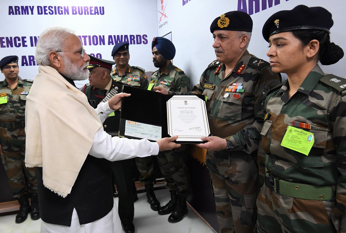 narendramodi's tweet photo. Today, on Army Day, attended the ‘At Home’ reception hosted by the Chief of Army Staff. https://t.co/wjtXHB1aPV