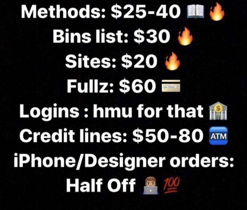 FraudJackson's tweet photo. #methods #bins #sites #fullz #logins #creditline #iphone #designer #cashapp #zelle #venmo #googlpay TAP IN RN ‼️‼️💯 https://t.co/dHzetW6eNF