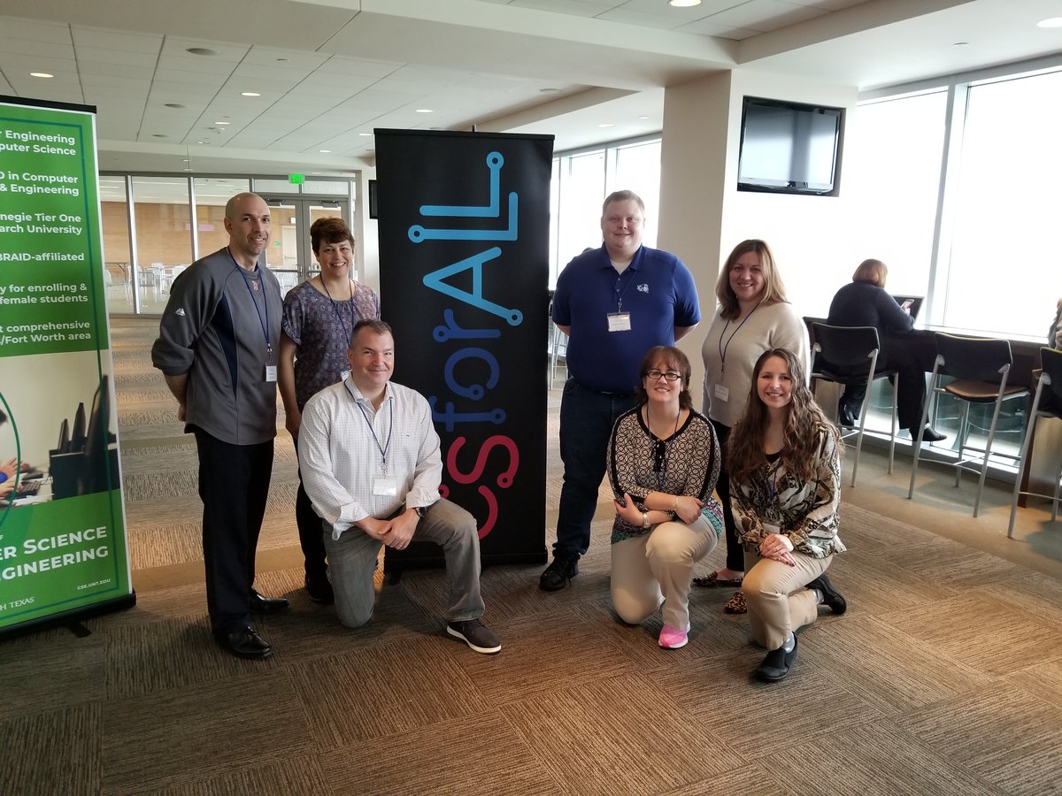 MsLizNascimento's tweet image. The WH team is ready for Day 2 of #CSforALLSCRIPT Symposium! Hello from Texas! @CSforALL