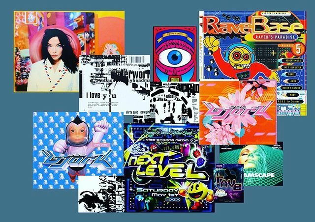 90’s rave culture montage from Rosie A, first year, colours!