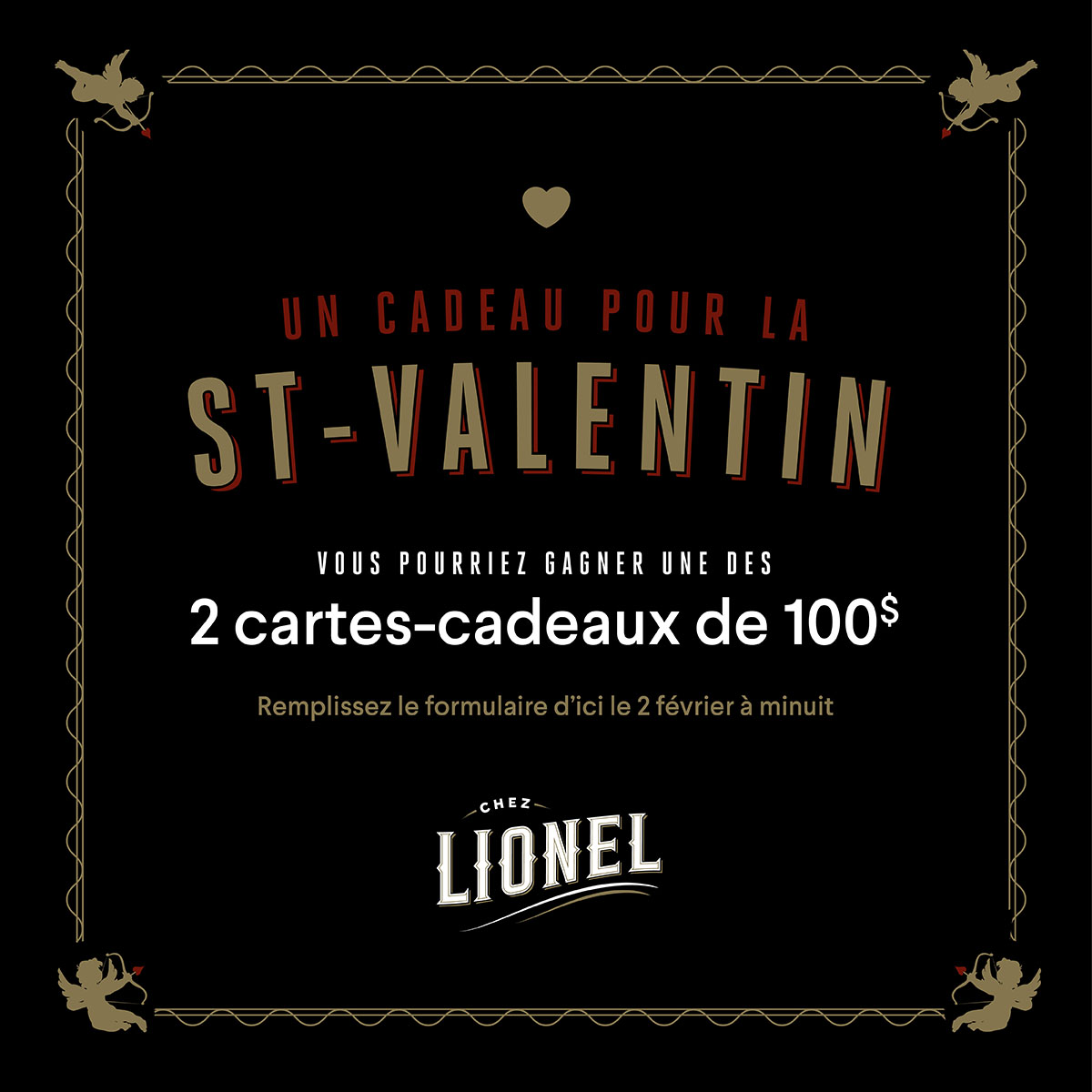 ❤️❤️Un cadeau pour la Saint-Valentin❤️❤️
Participez à notre #concours et vous pourriez remporter une carte-cadeau de 100$!
Remplissez le formulaire d’ici le 2 février à minuit: nous ferons 2 gagnants. Bonne chance!
concours.app.do/un-cadeau-pour…