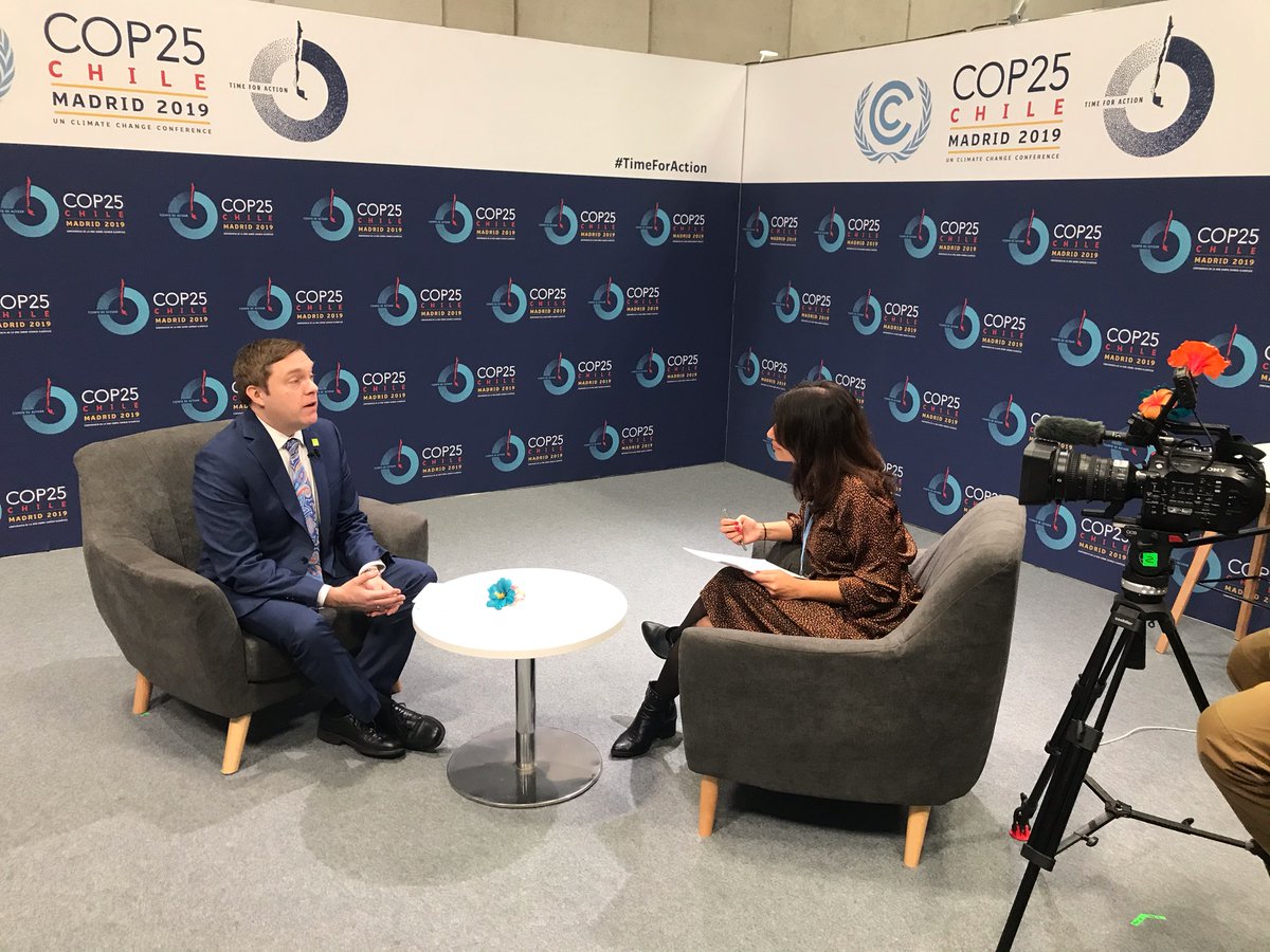 adaptationfund's tweet photo. The #AdaptationFund appeared on @UNFCCC's #ClimateActionStudio at #COP25 in Madrid last month. @Oll1ka1nen discusses ways AF is helping to efficiently mobilize #climatefinance to help vulnerable developing countries adapt to #climatechange: https://t.co/dmCClWWbKo #TimeforAction https://t.co/3hpzf18J3s