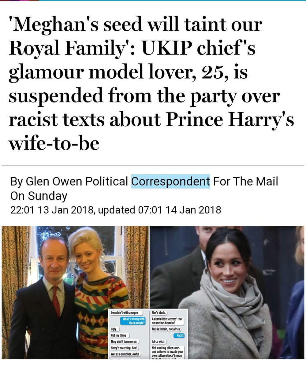 Exhibit 20:  #TaintedSeedGateSince people like Piers Morgan and Phillip Schofield need "examples", how about these abhorrent racist remarks by Jo Marney? Even the Daily Mail describes these to be racist.