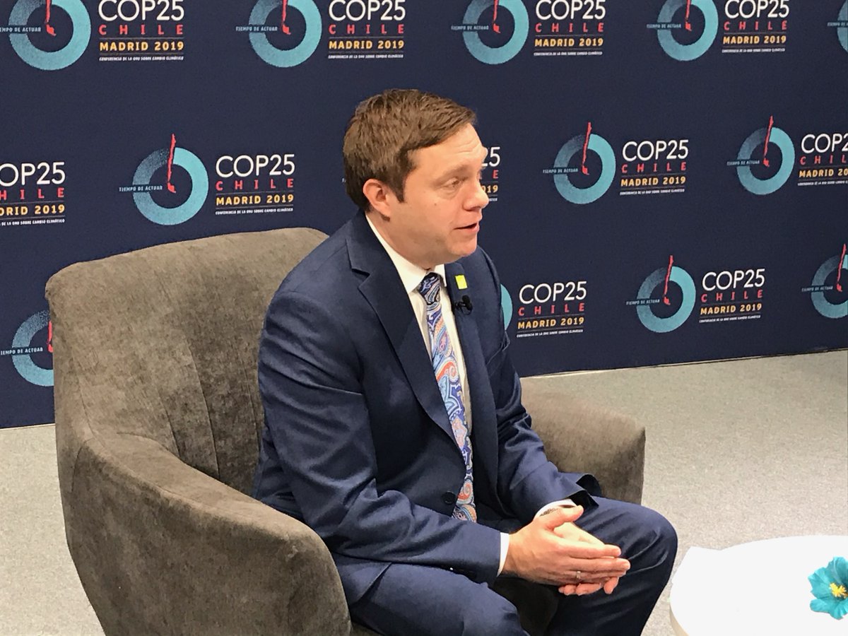 adaptationfund's tweet photo. The #AdaptationFund appeared on @UNFCCC's #ClimateActionStudio at #COP25 in Madrid last month. @Oll1ka1nen discusses ways AF is helping to efficiently mobilize #climatefinance to help vulnerable developing countries adapt to #climatechange: https://t.co/dmCClWWbKo #TimeforAction https://t.co/3hpzf18J3s